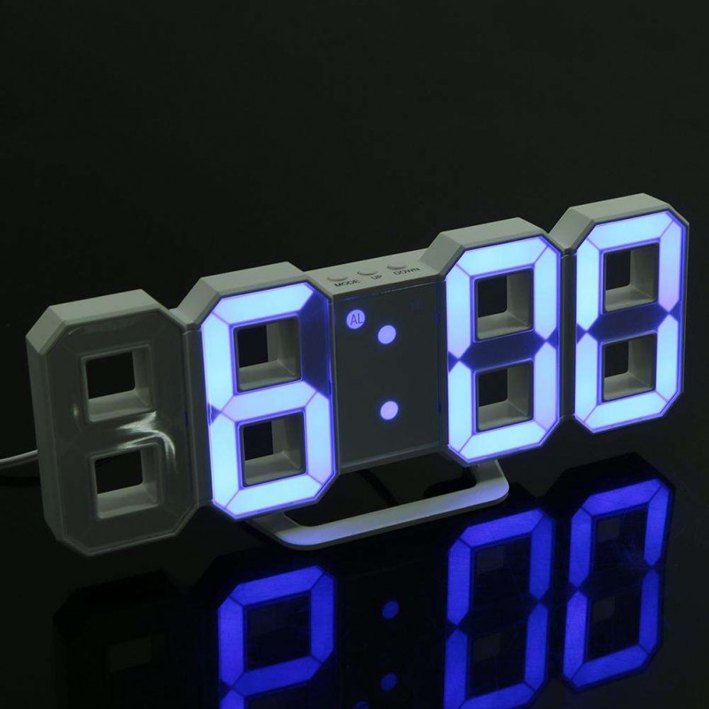 Digital LED Table Clock 24 or 12-Hour Di...