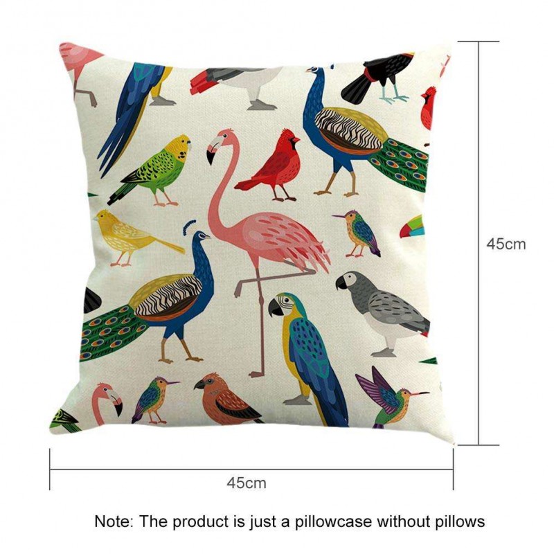 Linen Animal Moisture Absorption Breathable Pillowcase Cushion Cover(1)