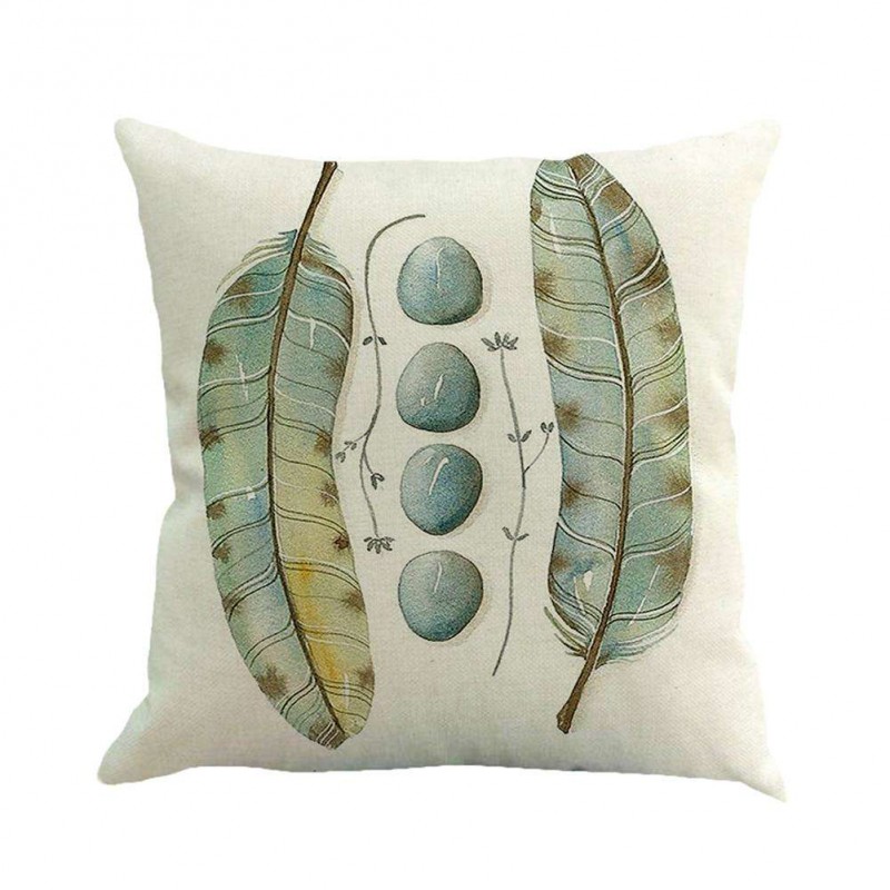 Feather Vintage Cotton Flax Cushion Cove...