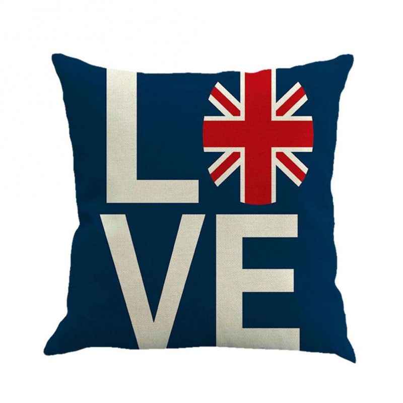 British Flag Print Breathable Pillowcase...