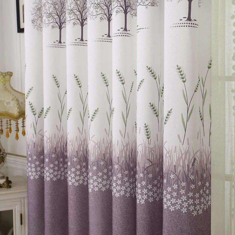 Wheat Tree Print Shading Window Curtain Yarn Purdah Living Room Home Decor