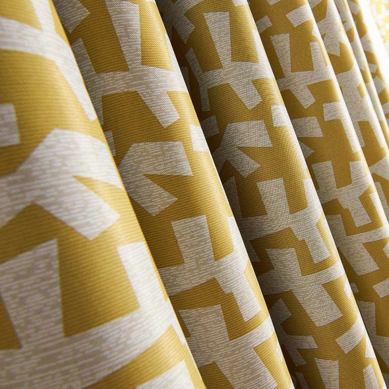 Print Shading Window Curtain Blinds Finished Drapes for Home Decor(Yellow)