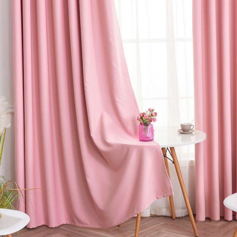 Modern Blackout Curtains for Window Blinds Drapes for Living Room(Pink)