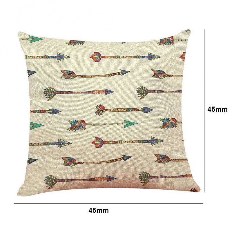 Arrow Printing Pillow Case Cotton Linen Sofa Cushion Cover Home Car Decor/1