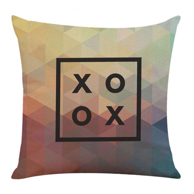 XOXO Pillow Case Cotton Linen Cushion Co...