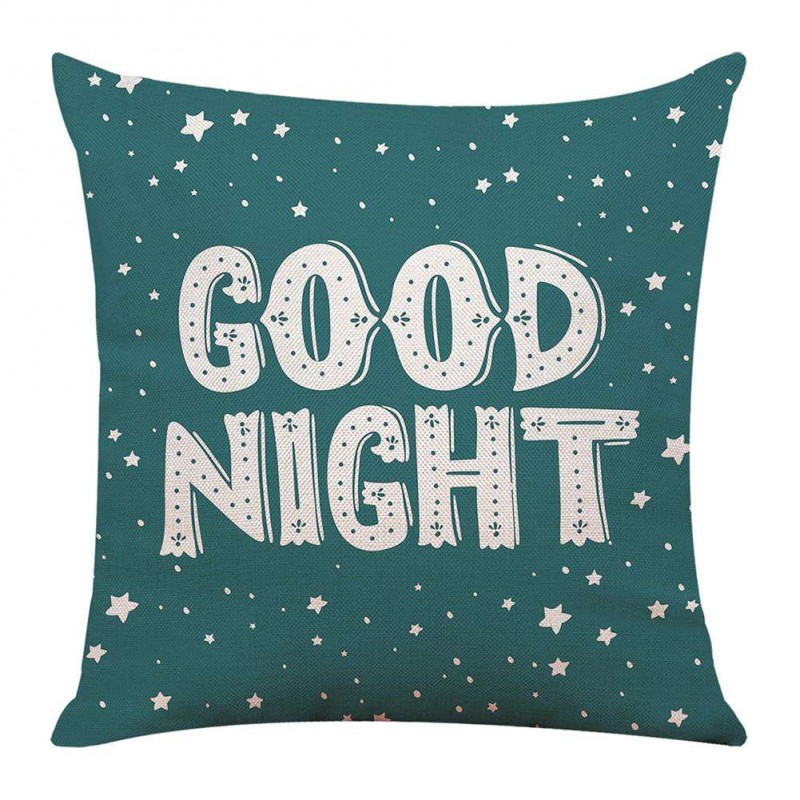 Star Pillow Case Cotton Linen Cushion Co...