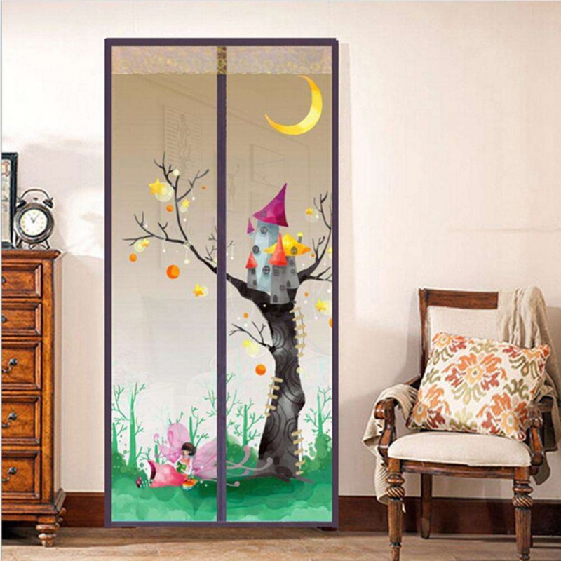 Magnetic Door Screen Curtain Anti-mosquito Curtain Insect Prevent Net(B)