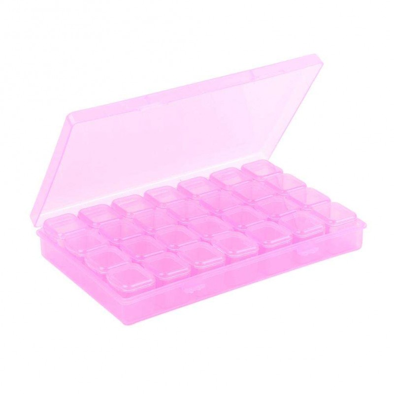 28 Grids Storage Box Plastic Nail Tools ...