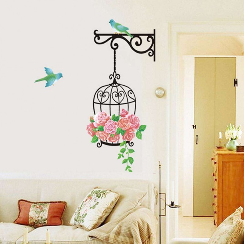 1pc Green Double Sided Waterproof Wall Sticker Removable Wall Paster Decor