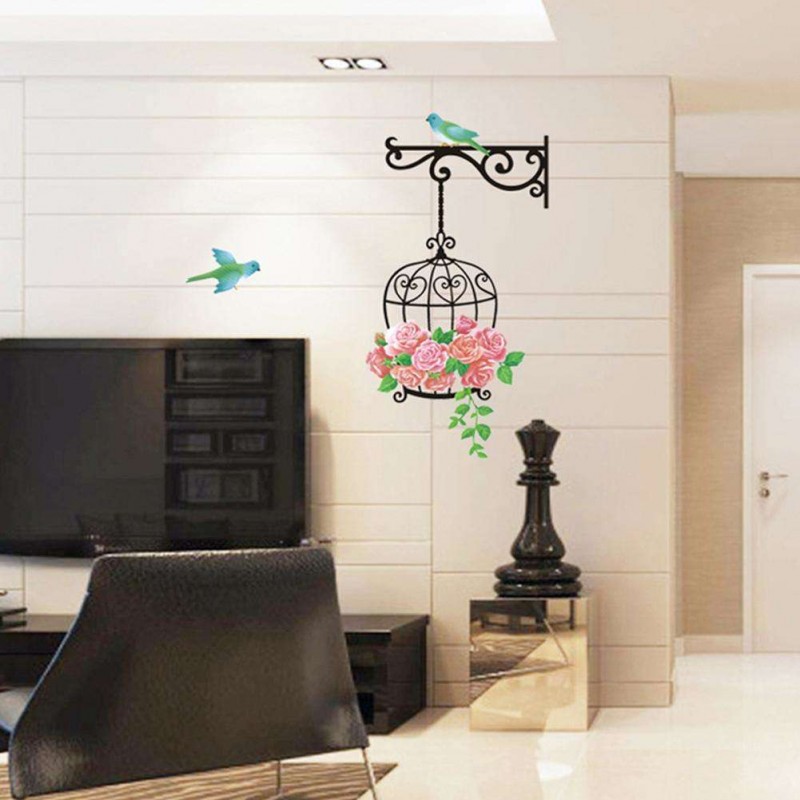 1pc Green Double Sided Waterproof Wall Sticker Removable Wall Paster Decor