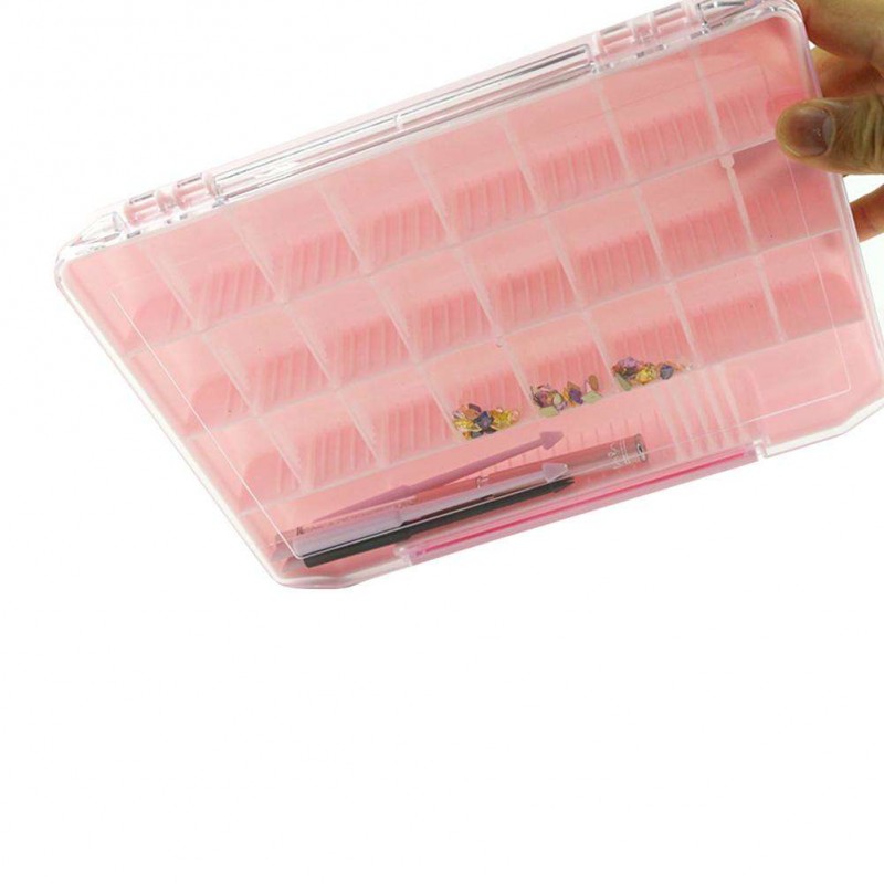 32 Grid Nail Jewelry Storage Box Rhinestone Organizer Case Nails Supplies