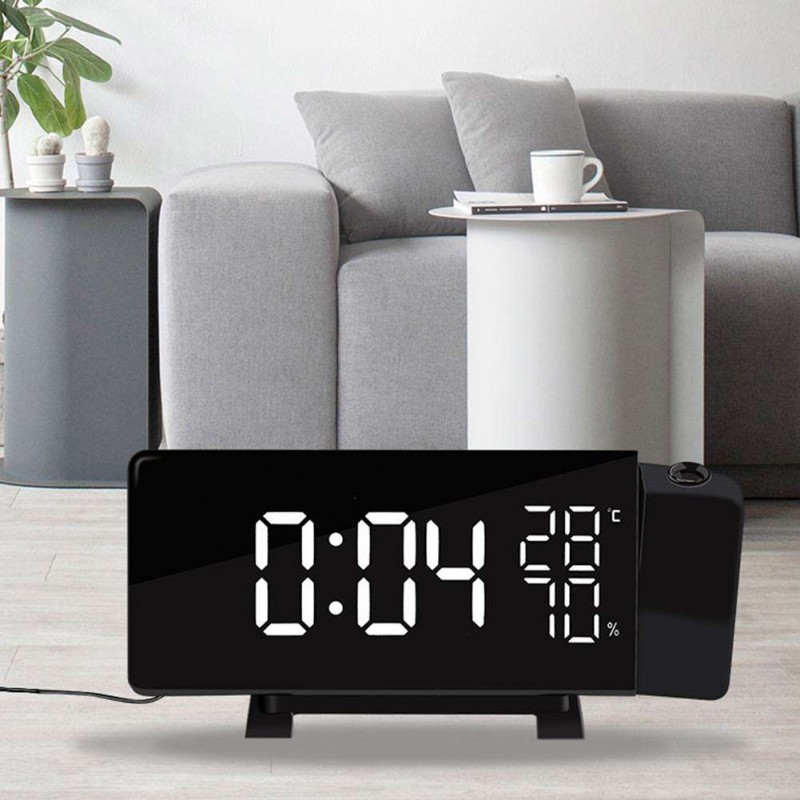 Projection Alarm Clock Digital Color LED...