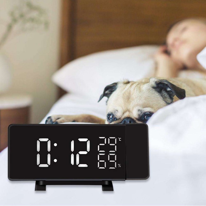 Projection Alarm Clock Digital Color LED FM Radio Alarm Projection Clock