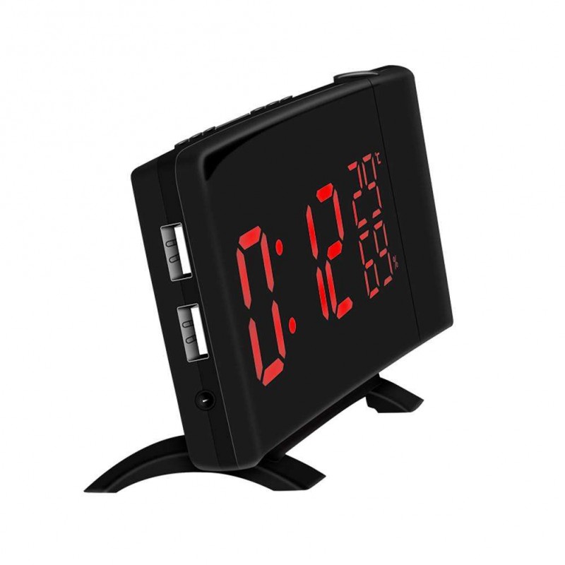 Projection Alarm Clock Digital Color LED FM Radio Alarm Projection Clock