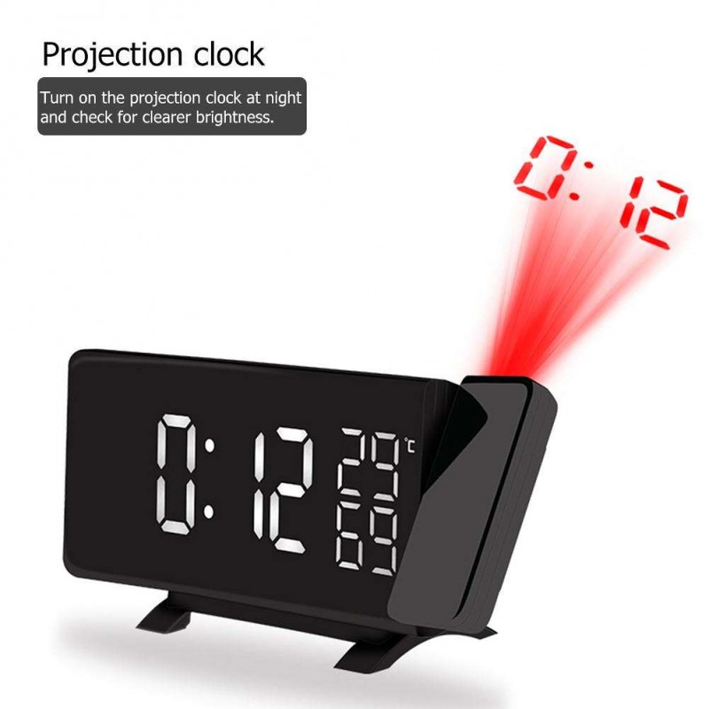 Projection Alarm Clock Digital Color LED FM Radio Alarm Projection Clock