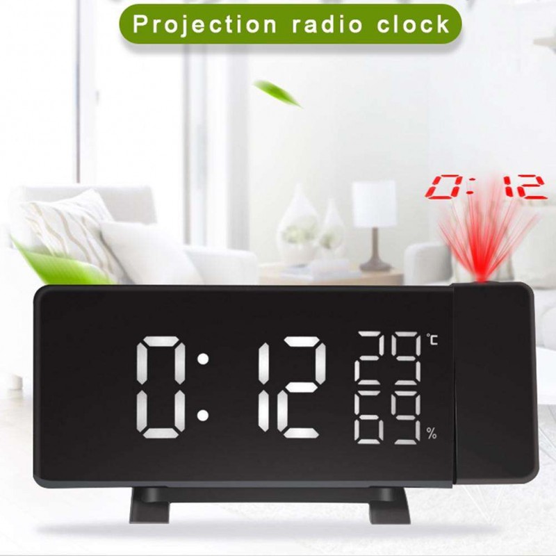 Projection Alarm Clock Digital Color LED FM Radio Alarm Projection Clock