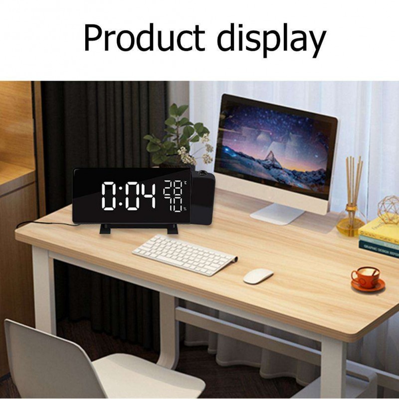 Projection Alarm Clock Digital Color LED FM Radio Alarm Projection Clock