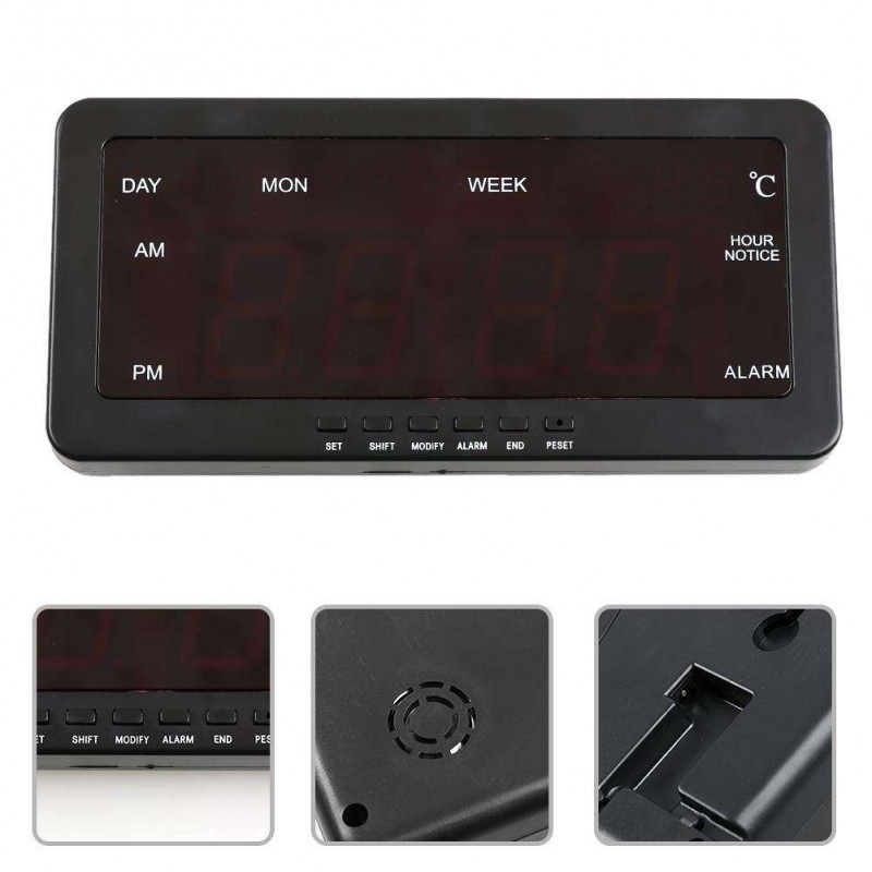 Electronic Voice Perpetual Calendar Digital Display Alarm Clock Home Decor