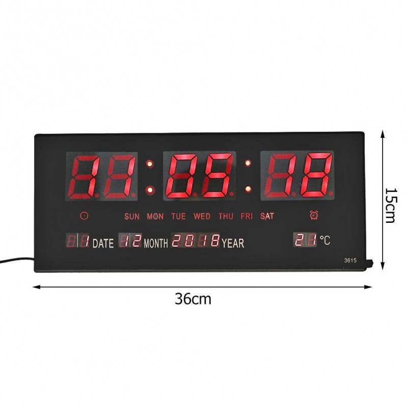 USB Digital Alarm Clock Backlight Snooze Mute Voice Calendar Desktop Clock