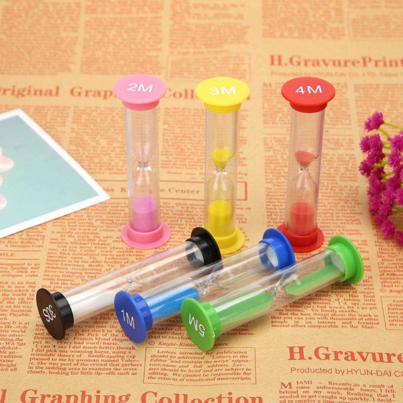 6pcs 30s/1min/2min/3min/4min/5min Hourglass Kids Toys Gift Sand Clock Timer