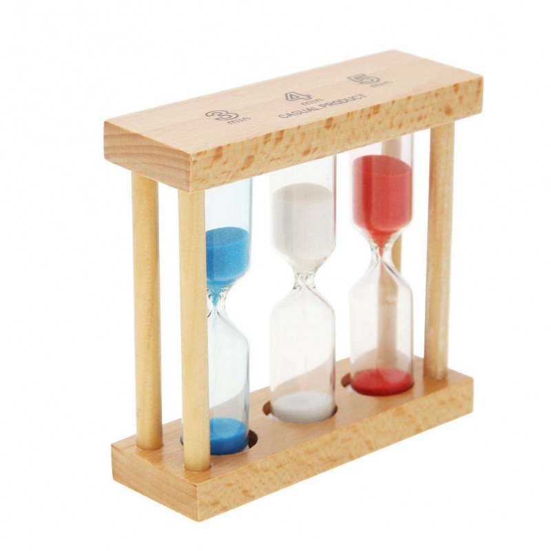 Creative 3/4/5 Minute Wood Hourglass Sandglass Sand Clock Timers Gift Decor