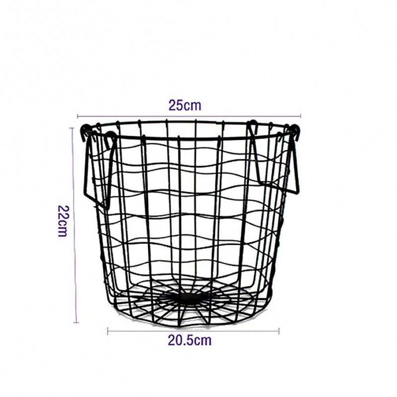 Nordic Style Iron Art Storage Basket Household Desktop Organizer Holder