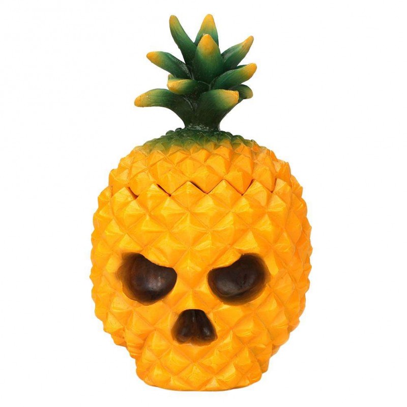 Resin Pineapple Skull Desktop Storage Bo...